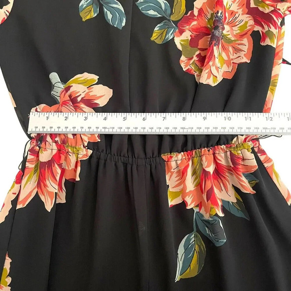 ASOS Floral Open Back Wide-Leg Jumpsuit Multicolor Lightweight Boho - Picture 5 of 13